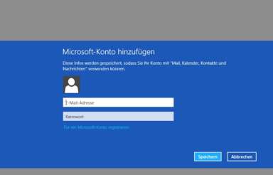 Mail Anmeldebildschirm